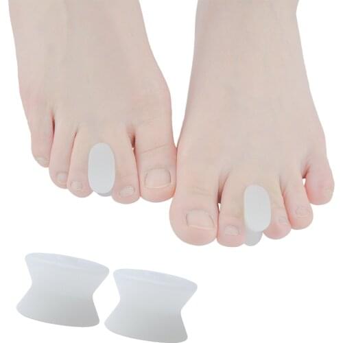 2pcs Toe Separators Spacer Straightener Thumb Finger Big Feet Device Pad Toe Pads Thumb Valgus Corrector Relief Foot Bunion
