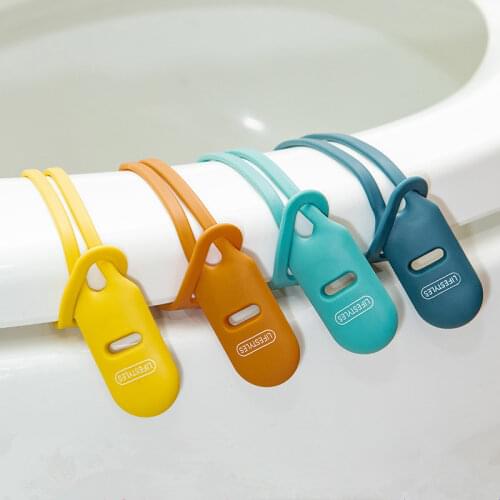 Silicone Toilet Lifter Band Cover Belt Foldable Adjustable Sanitary Potty Mention Squat Toilet Seat Lifters Closestool Handle