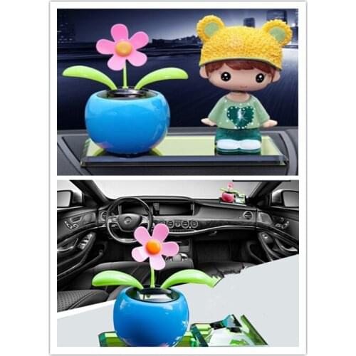 Solar power dance flower car dashboard decoration balance toy car accessories car decoration indoor decoration friends gift