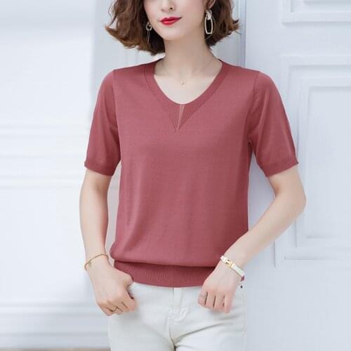 Chic oversize womens sweaters 2021 summer thin crop basic basic Sweater womens jumper female sweater knit Jumpers top