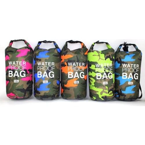 Outdoors Camouflage Shoulder Waterproof Camping Backpacks Bucket Lightweight Drift Bag