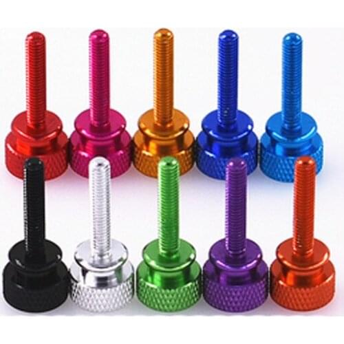 M4x16mm Thumb Knurled Screws Multicolor Hand Twist Bolts Computer Screw 2PCS