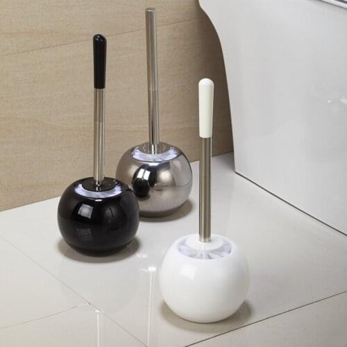 NEWYEARNEW Ceramics Base Long Handle WC Toilet Brush Holder Bathroom Set Funny Household Cleaning Tool Wedding Gifts