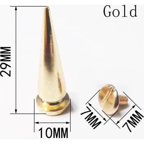 10pcs / Lot 10*29MM Big Tree Shaped Rivet Brass Material Accessories Diy Punk Pet Clothing Decoration Leather Craft Decoration