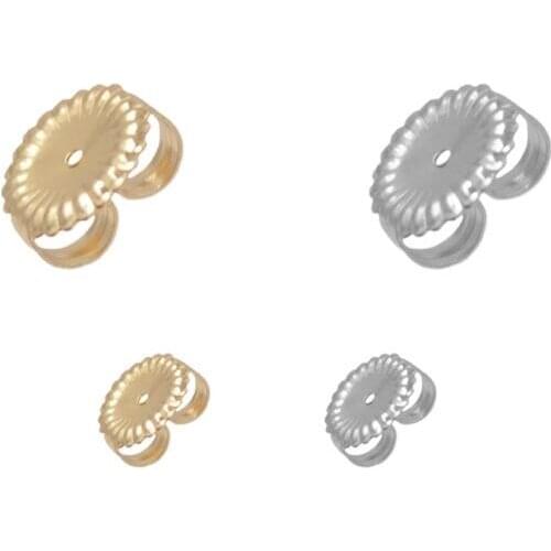 100Pcs Gold Earring Backs Replacement Secure Ear Studs Locking Earring Tight Nut