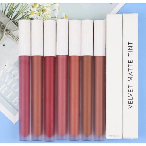 100pcs Wholesale Liquid Lipstick 7 Color Liquid Lipsticks Waterproof Velvet Matte Lipstick Private Label Make Your Own Cosmetic