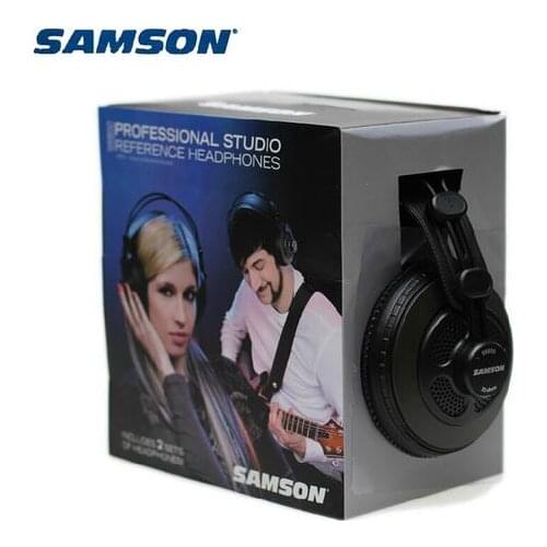 2pcs/box SAMSON SR850 Studio Reference Monitor Headphone Dynamic Headset Semi-open Design for Recording Monitoring Music Game
