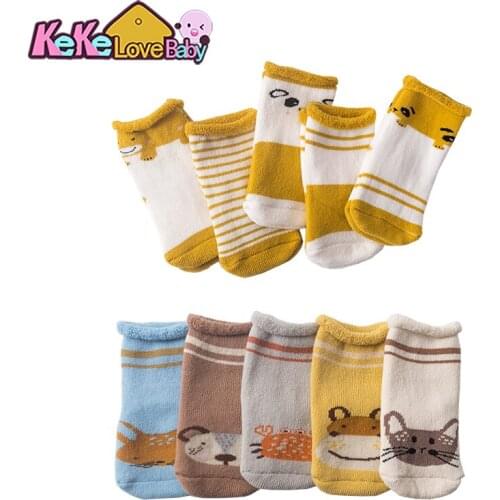 5 Pairs/lot Newborn Baby Socks For Baby Girl Winter Cotton Thicken Warm Comfort New Born Baby Boy Toddler Socks Meia Infantil