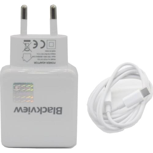 Power Adapter For Original Blackview A80 Pro BV9800 Pro BV9900 Pro BV6300 Pro 18W EU Travel Charger Plug USB Type C Cable