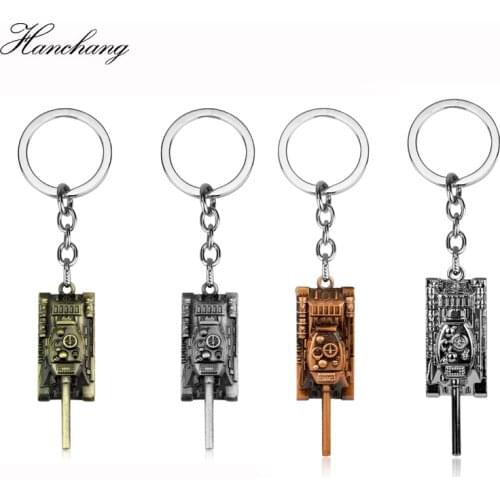 Dongsheng Fashion 3 Colors 3D World of Tanks Key chain Metal Key Rings For Gift Chaveiro Car Keychain Jewelry Game Key Holder
