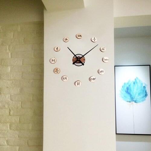 DIY Wood Mathematical Formula Clocks Living Room Office Home DIY Decorations Wall Clock Modern Design