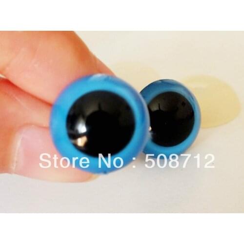 Fress ship!!!200pcs/lot 13mm Blue color pupil toy eyes/ safety eyes with PLASTIC lock-washers