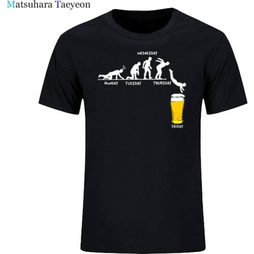 New Casual TShirt Men Tops Short Sleeve T-shirt Cotton Mans T Shirt Casual Funny T-Shirts Drunk Tee Alcohol Drinking Clothes