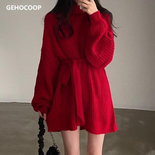 Модные вязаные платья GEHOCOOP China At AliExpress