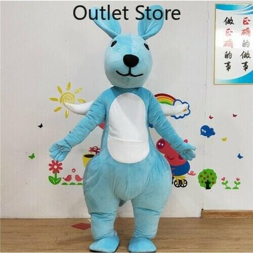 Halloween Blue Kangaroo Cosplay Mascot Costume Xmas Outfit Carnival Cartoon Furry Suits Party Game Fursuit Dress Outfits