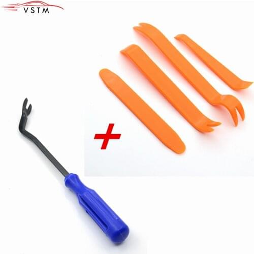 Blue Car Removal Tool + 4pcs/set Portable Vehicle Car Panel Audio Trim Removal Tool Set Kit Practical Car Repairing Hand Tools