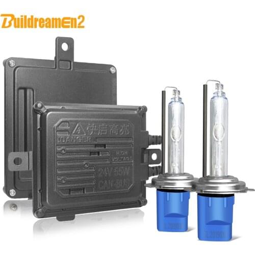 Buildreamen2 Car Truck Trailer Bus RV Headlight 24V 10000LM Canbus AC Xenon Light Kit For Scania Volvo Man Mercedes Renault Mack