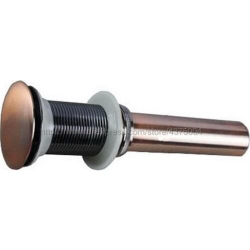 Red Copper Antique Bathroom Lavatory Sink Pop Up Drain Brass Vanity Vessel Sink Drain Without Overflow Nsd026