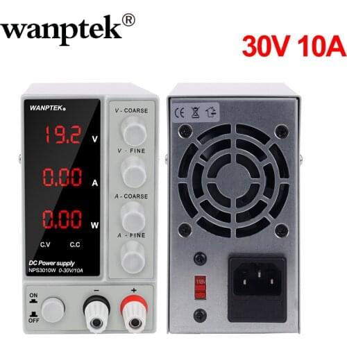 Wanptek DC Lab Regulated Adjustable Power Supply Lab 30V 10A 5A Switching Power Source Voltage Regulator Stabilizers 30 V DIY
