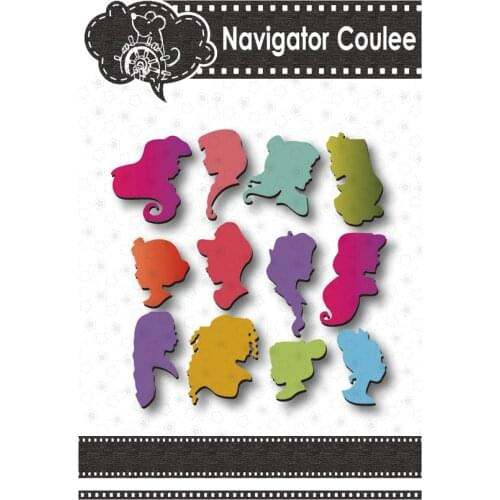 Princess Metal Cutting Die Cutting Die Girl Hairstyle Headdress Scrapbooking Scrapbooking Craft Blade Punch Mould 2021 New