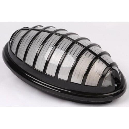 New Modern Rooster Moist Place Oval Caged Aqua Black Color Applique E27-Ip54-Anti Shock-Glass Iı sconce