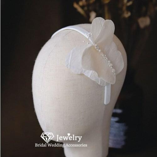 CC Butterfly Shape Headbands Wedding Accessories for Women Engagement Hair Ornaments Luxury Jewelry High Quality Hairbands AN171