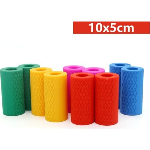 Barbell Dumbbell Grips Thick Bar Handles Silicone Anti-slip Protect Pad Pull Up Weightlifting Fat Grip Support