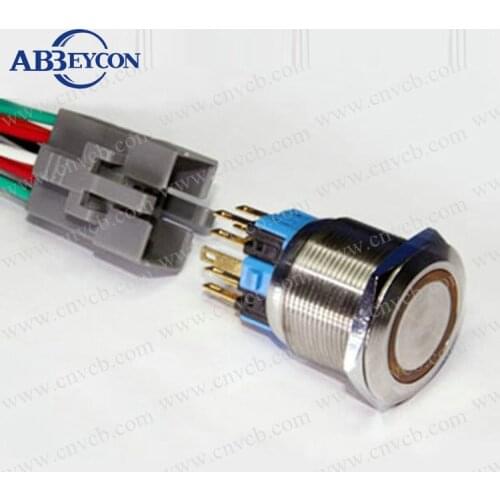 TY 2510 25mm Customized Wire Waterproof Anti-vandal Switch Wired Harness