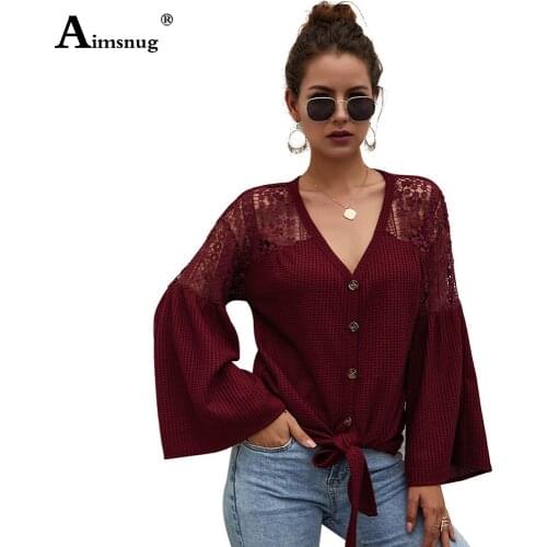 Aimsnug 2021 Spring Autumn Open Stitch Basic Tops Loose Tee Shirt New Knitting Hollow Out T-Shirt Casual Women Jersey Mujer