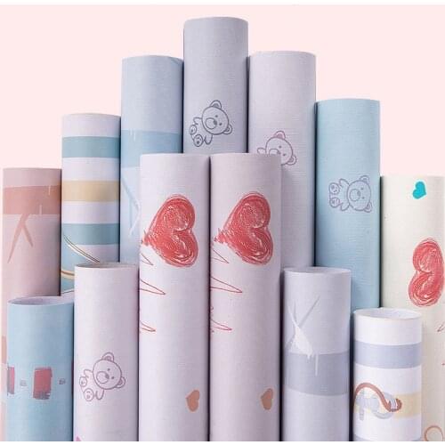 Girl bedroom vinyl self-adhesive wallpaper pink warm floral wallpaper sticker contact paper wall papers home decor papel pared
