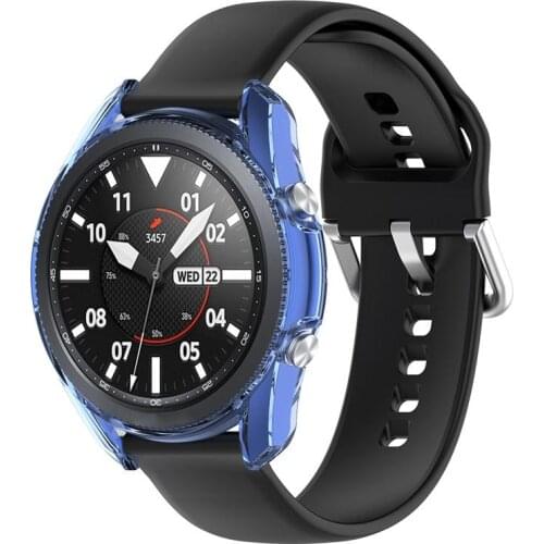 PC Screen Protector Screen Protective Cover Case Anti-scratch Silicone Shell For Samsung Galaxy Watch3 45mm Protective Case