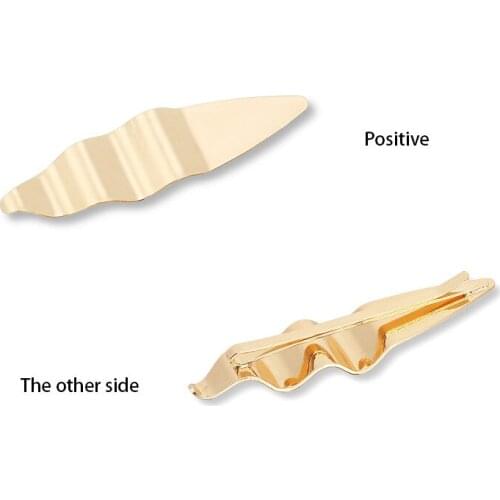 60pcs/lot DIY Multi Simple Curve Metal Hair Clips Bang Leaves Side Hair Claws Hair Styling Tools Accessories HA1816