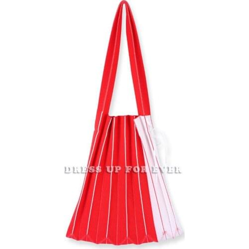 Women Shoulder Bag Solid Patchwork Knitted Design Pleated Shopping Weave Handbag Tote for Ladies Large Capacity Foldable Bags