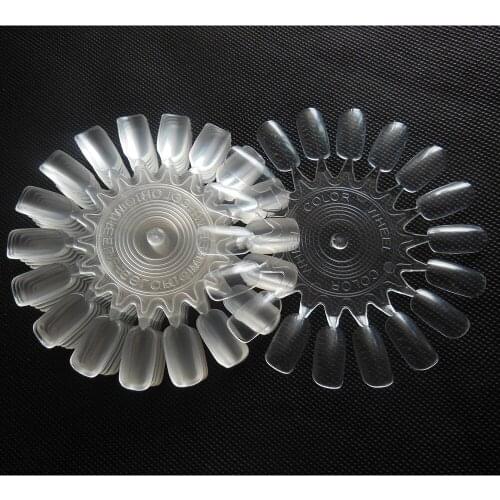 10 pcs nail art tool transparent Polish Palette Dish Dappen Dish display Stylish 18 Tips Nail Art Polish Color Display