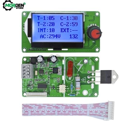 12864 LCD Display Digital Double Pulse Encoder Spot Welder Welding Machine Transformer Controller Board Time Control 40A 100A