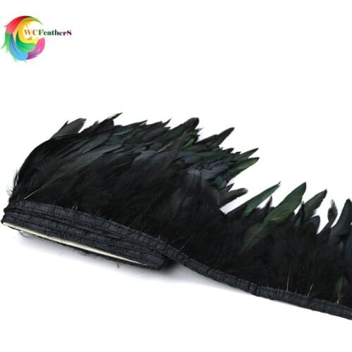 16 Colors Dyed Natural Chicken Feather Trim Fringe 5-7" in Width Rooster Feathers for Crafts Clothes Diy Sewing Plume Decoration