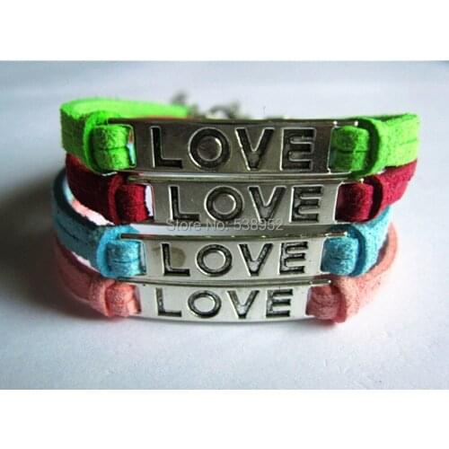 20cs/lot(mix 11 color)love White Swan bird Double heart Elephant sister musical note Anchor rudder infinite bracelet whosale