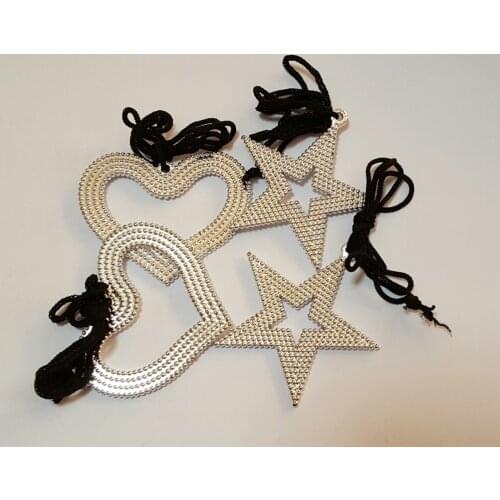 24 Piece Heart Star Sign Charm With Silk String Necklace Pinata Birthday Party Favor Novelty Gift Supplies Loot Bag Gag