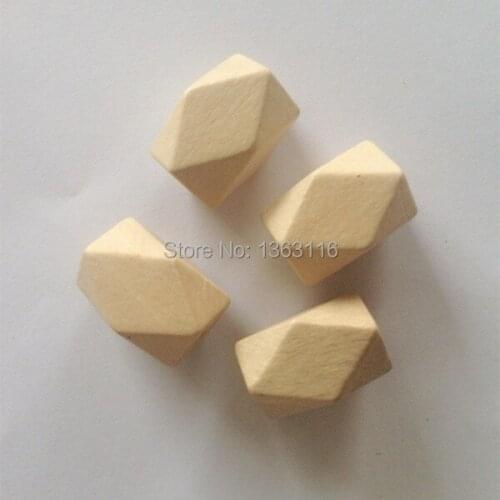 50pcs/lot DIY 15*20mm Natural geometry rectangle Unfinished wood beads for Necklace jewelry accessories SMT-400J