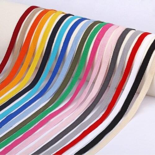 50 Yards Cotton Belt 1cm Wide Colored Cotton Belt Baby Cloth bands and Children Straps