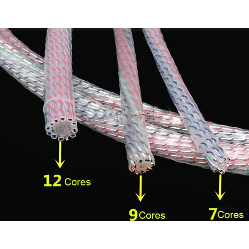 Audio 7N copper Wire Silver Plated DIY Custom 7/ 9/ 12 core Interconnect cable Power Cord Speaker Cable