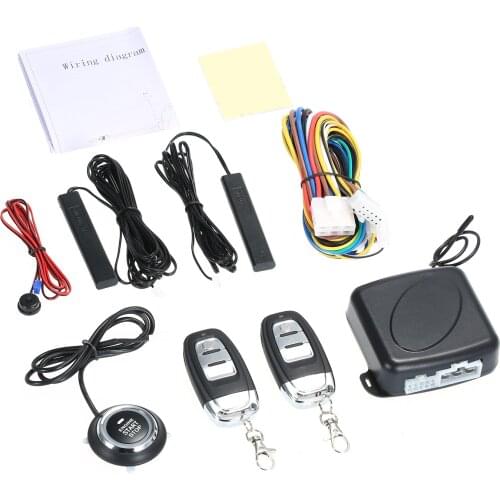 Car Alarm Systems Car SUV Switch Keyless Entry Engine Start Alarm System Push Button Remote Starter Stop Auto Anti-theft System