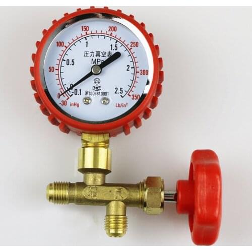 Automotive Air Conditioning Refrigeration Tool Refrigerant Pressure Gauge 2.5Mpa FOR R12 R22 R502