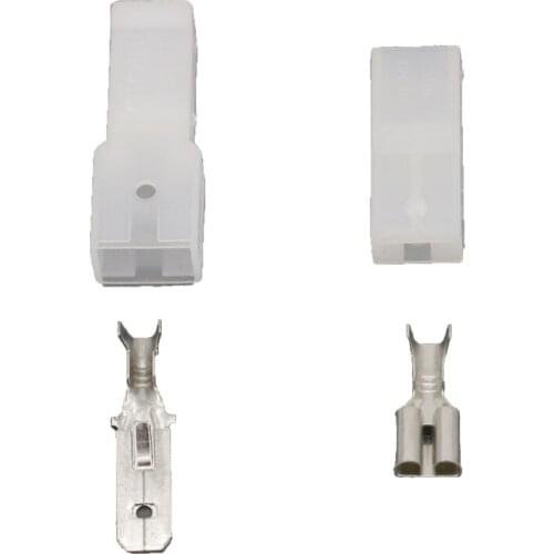 1 Pin 6.3 series automotive connector white plastic vehicle connector rectangular with terminal DJ7018-6.3-11/21 1P