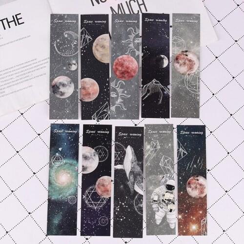 Dream Space constellation paper bookmark stationery bookmarks book holder message card school supplies papelaria