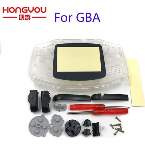For GBA Case Replacement Clear Complete Housing Shell Case For GBA Shell Cover For Nintendo Game Boy Advance