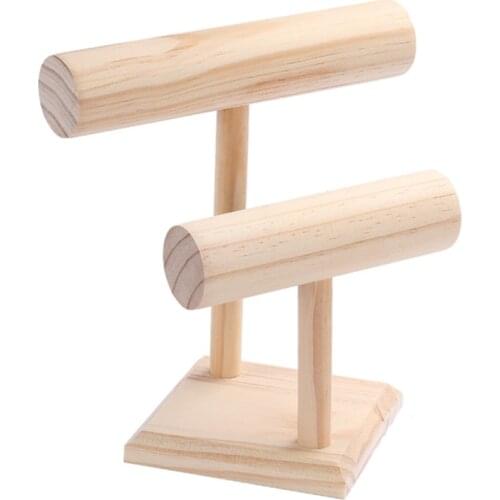 DIY Wood Display Watch Bracelet Jewelry Display Stand Holder Women Bracelet Necklace Jewelry Display Stand