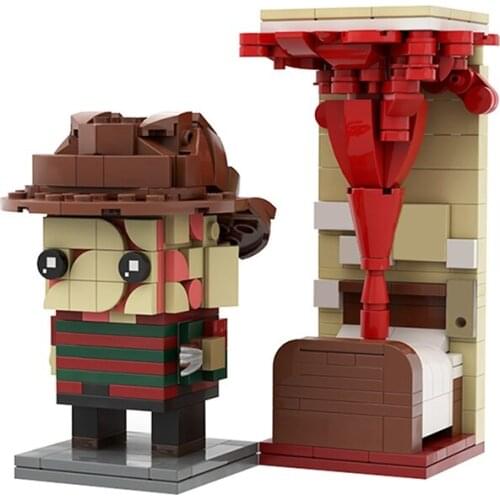 Movie Figures Brickheadz Evil Spirits Street Killer Character Mini Brick Heads Building Blocks DIY Bricks Toys Kids Xmas Gifts