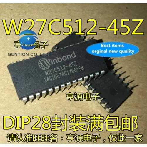 20 PCS 100% new and orginal real photo W27C512 45 z - 45 W27C512-27 c512 DIP - 28 integrated circuit IC