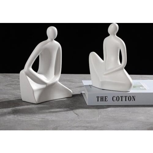 Nordic creative ceramics abstract couples embrace art decorations modern light luxury home porch window soft decorations